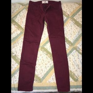 Hollister Maroon Jeans